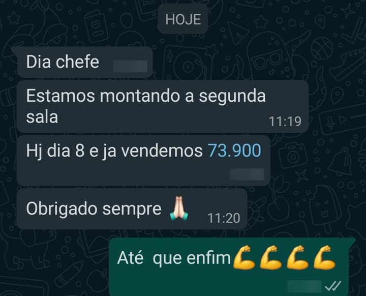 Dia 8 e já vendeu 73.900, montando a segunda sala