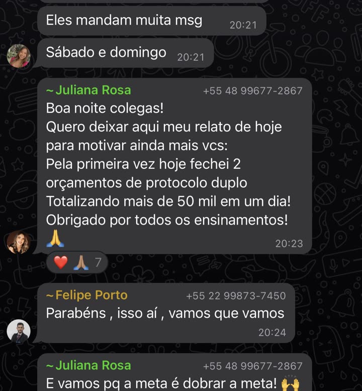 2 orçamentos de protocolo duplo, mais de 50 mil em um dia (grupo)