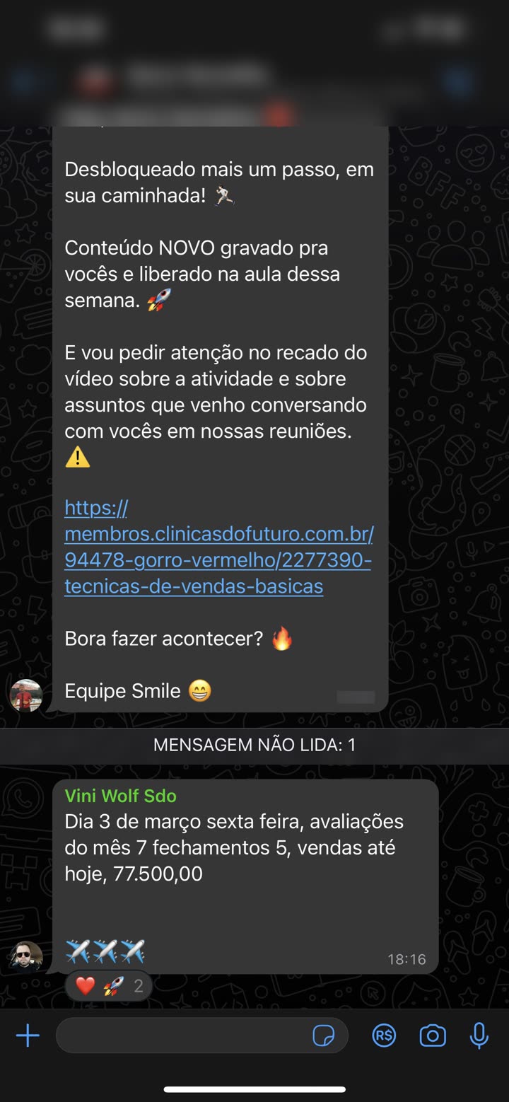 7 fechamentos de 5 avaliações, 77.500 (grupo)