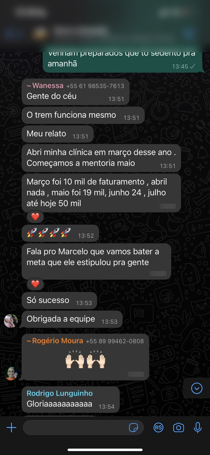 Março 10 mil, abril nada, maio 19, junho 24, julho 50 mil (grupo)