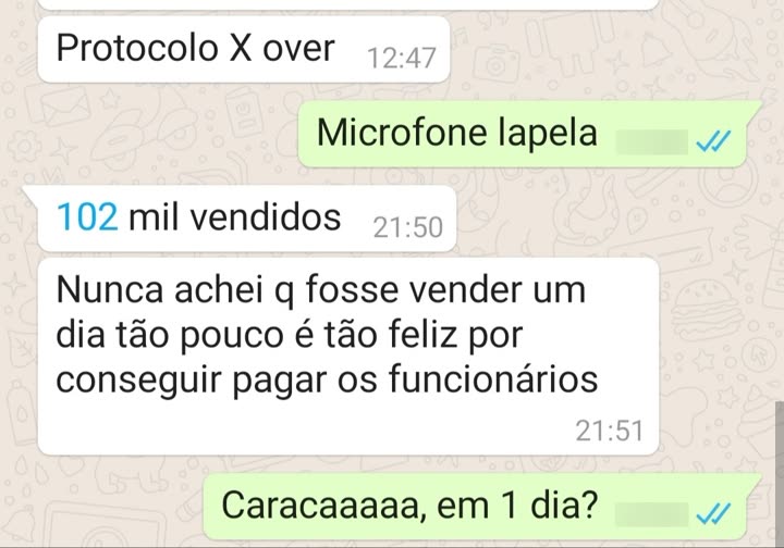 102 mil vendidos em um dia (protocolo)