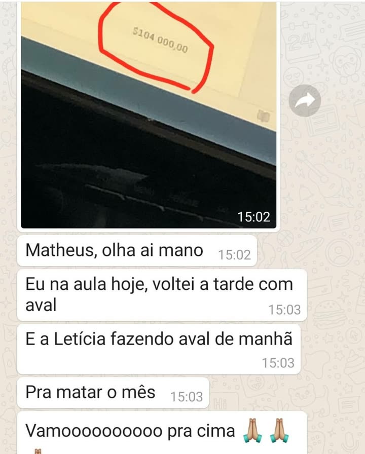 Foto do contrato com $104.000,00 circulado