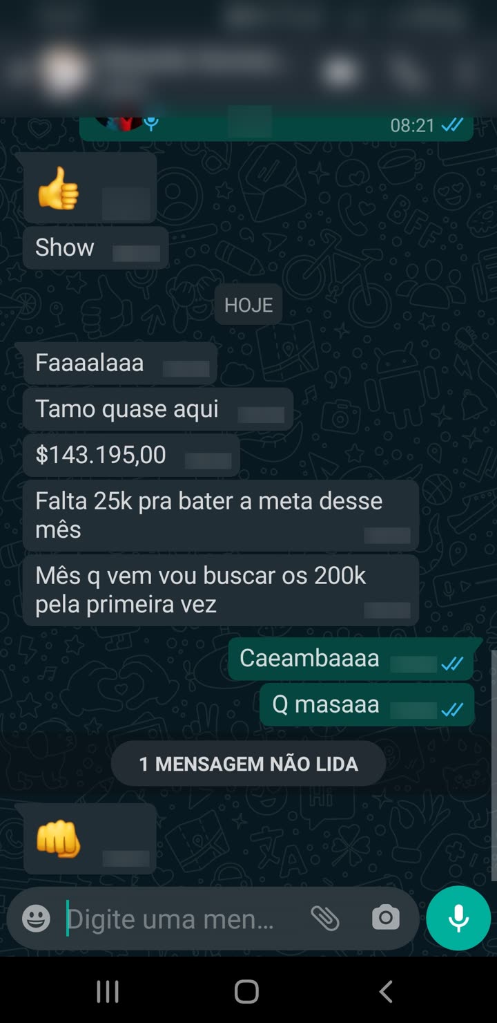 143.195 no mês, faltam 25k para a meta