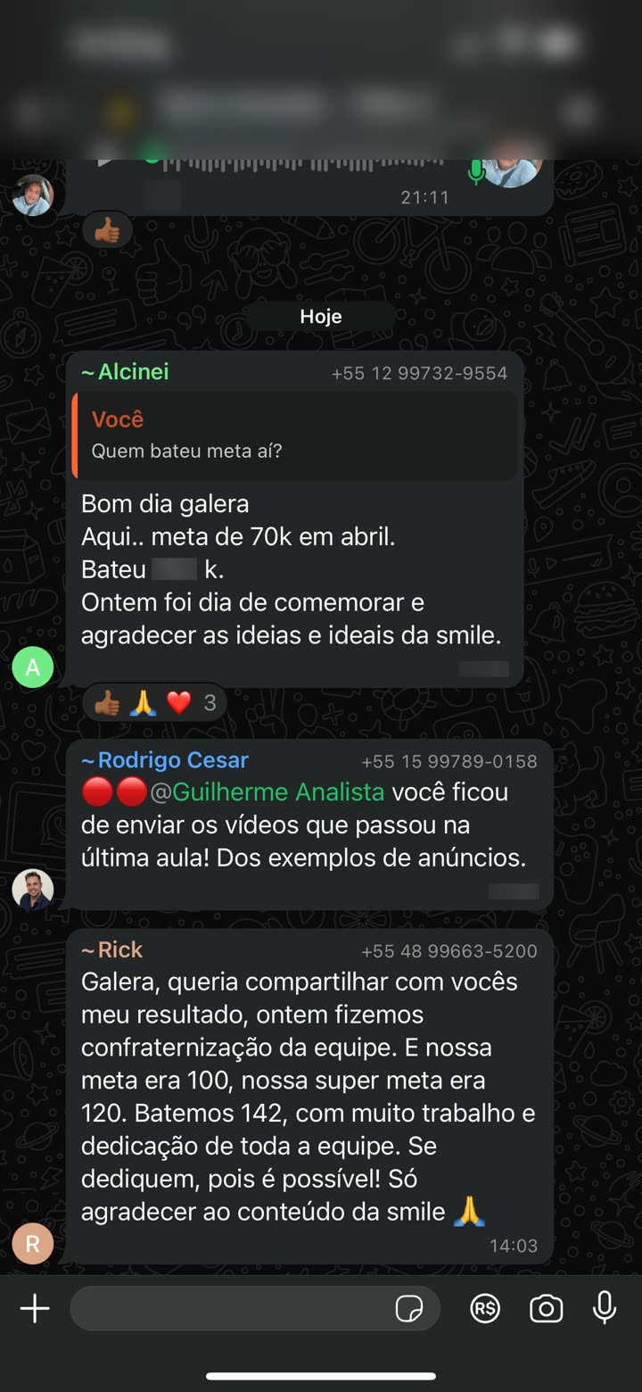 Meta 100, super meta 120, bateu 142 (grupo)