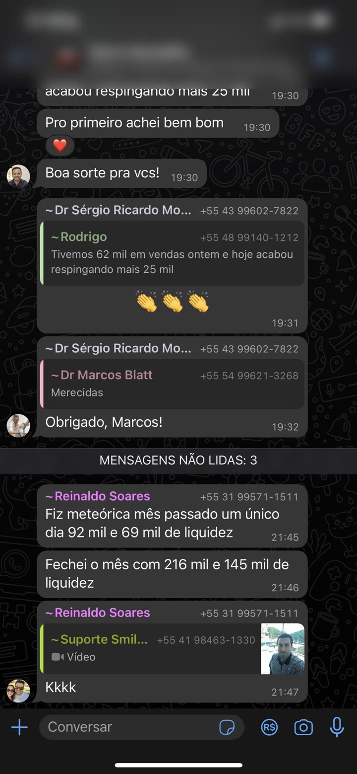 216 mil e 145 de liquidez; 92 mil em um dia (grupo)