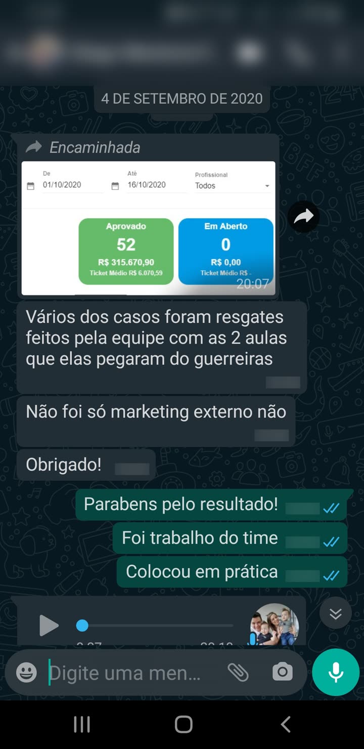 Tela 'Aprovado 52, R$ 315.670'; resgates feitos pela equipe